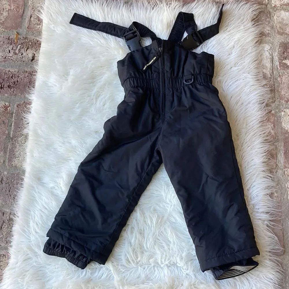 EUC Any Mountain Gear Toddler Black Overall Snow Gear Size 2